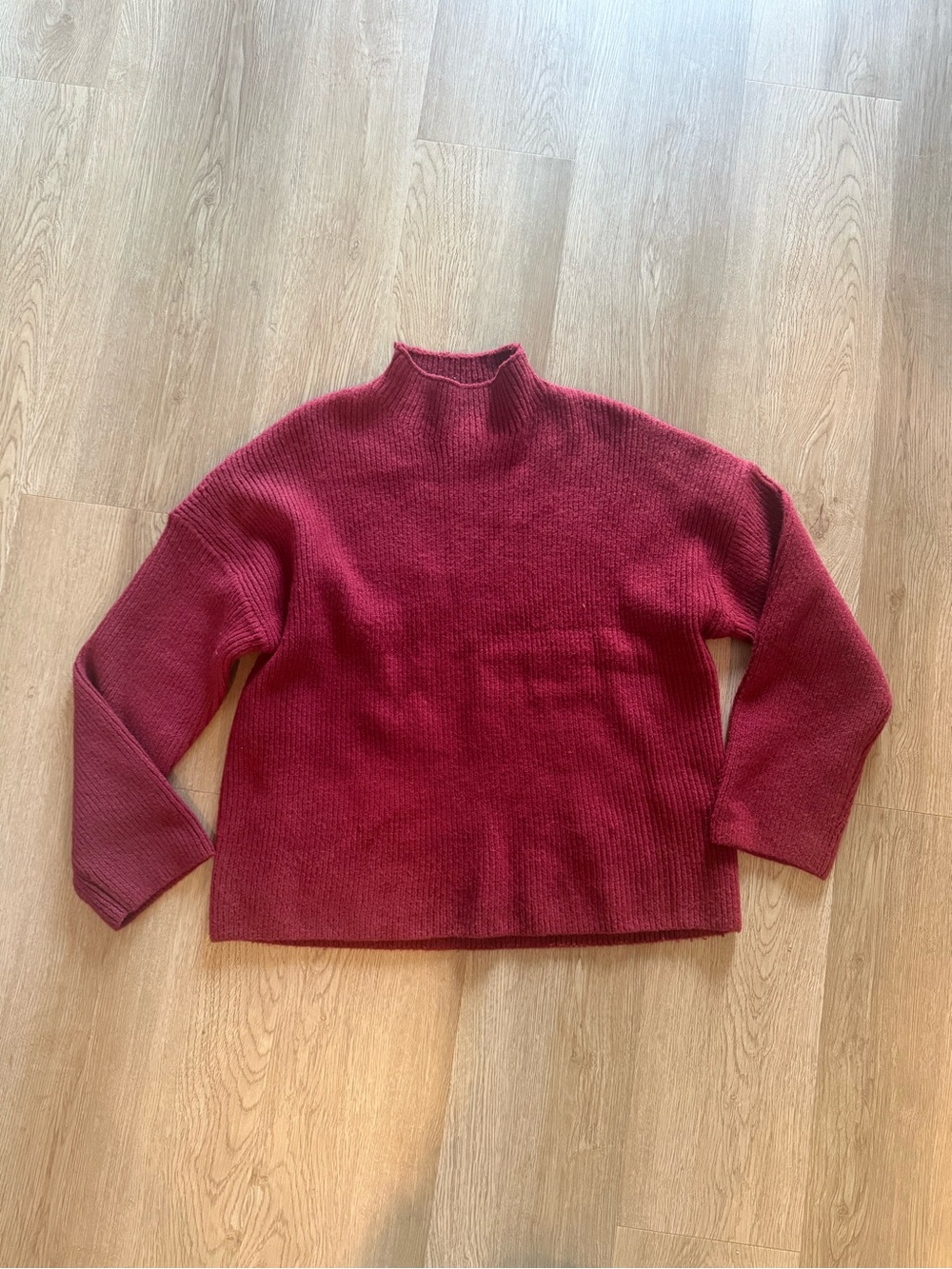 Abercrombie & Fitch Cranberry Mock Neck Sweater